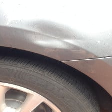 Dent Caused By Pole